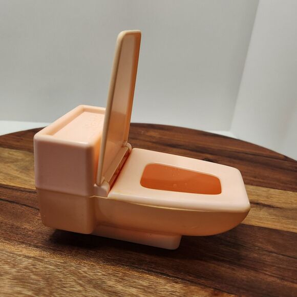 1979 Mattel Barbie Dream House Toilet – Vintage Pink Bathroom Accessory - Picture 4 of 11